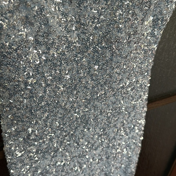 Betsy & Adam Ice Blue Silver Sequin Formal Gown, size 10 - Picture 6 of 10